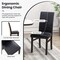 Costway Upholstered Dining Chairs Set of 2/4 PU Leather Armless Solid Rubber Wood Legs
